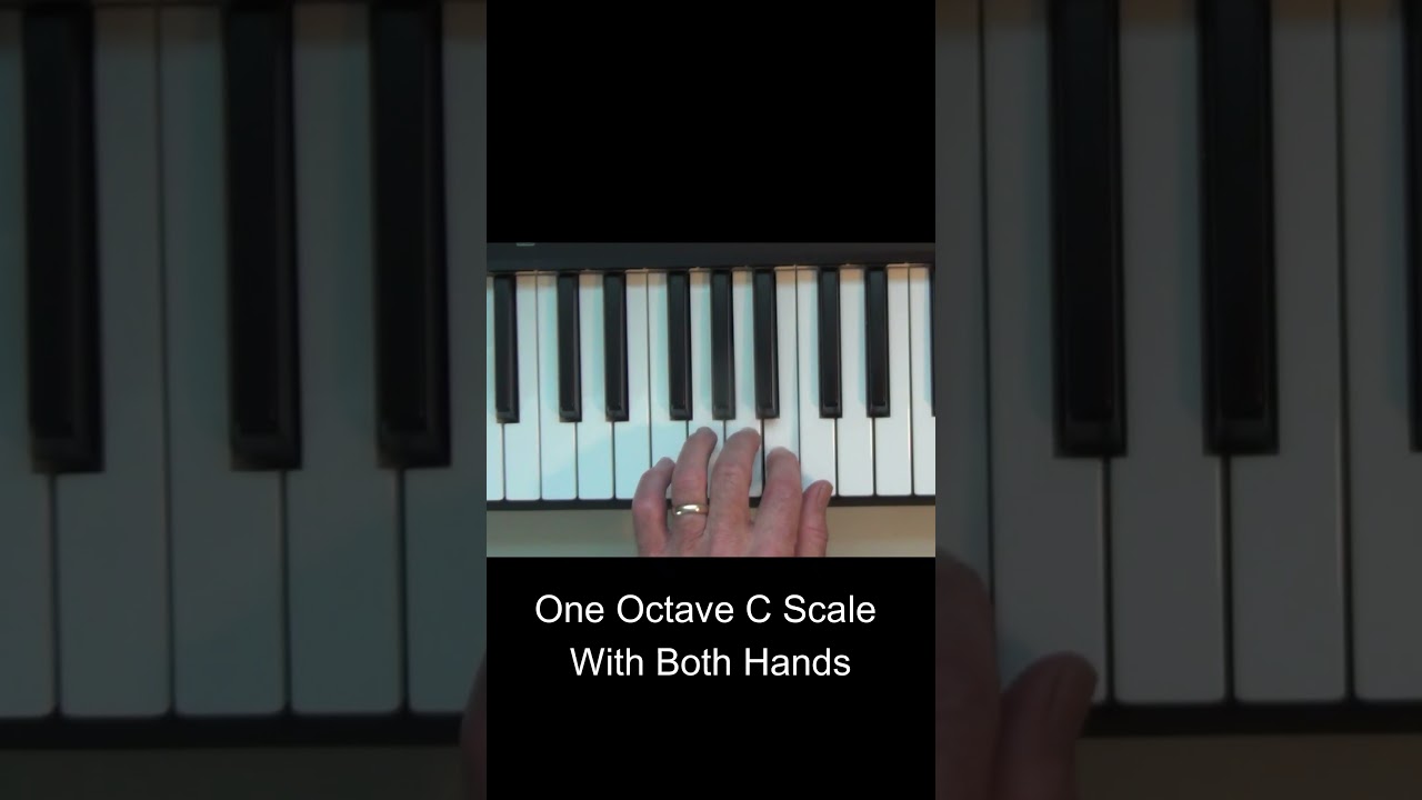 P030C One Octave C Scale with Two Hands #Cscalepiano #beginnerpianolessons