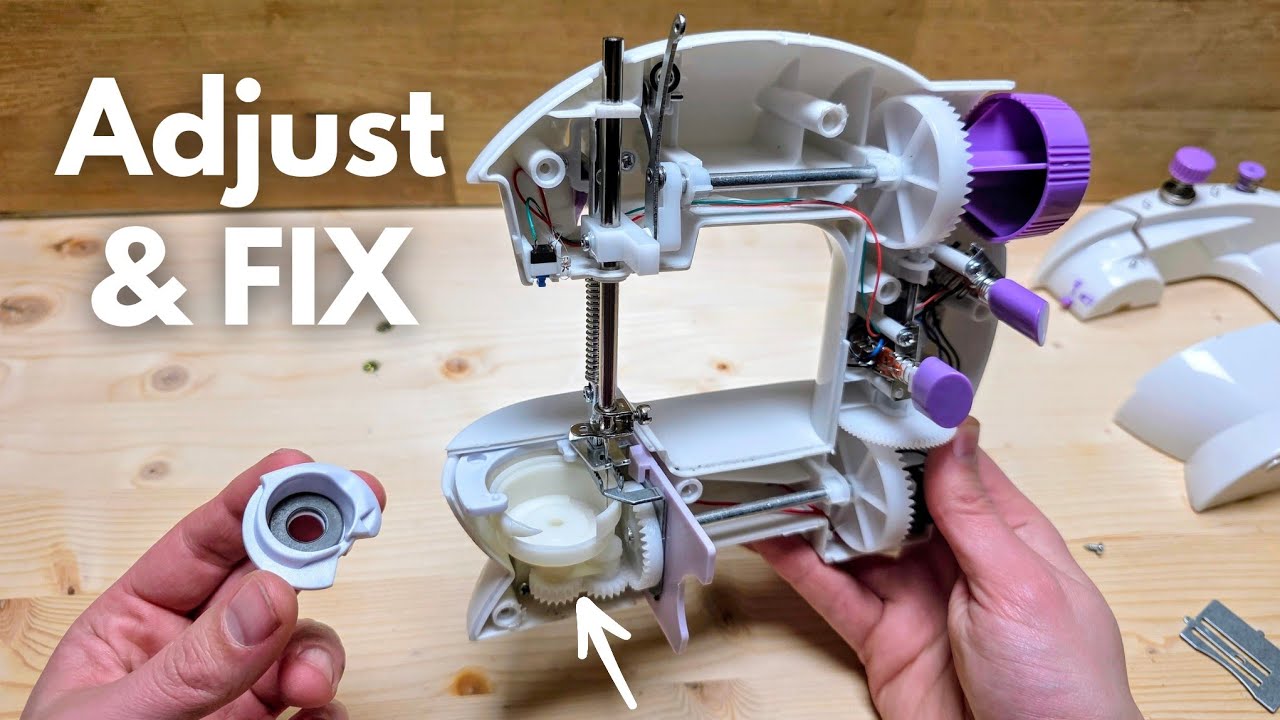How to FIX & Adjust Timing on Mini Sewing Machine - Needle Not Catching Bottom Bobbin Thread