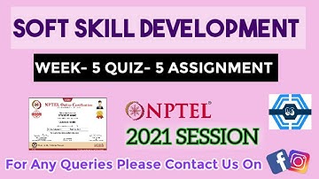Soft Skill Development | Week 5 Answers | NPTEL ||