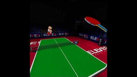Sirius beats AI on legendary mode in eleven table tennis VR. Virtual reality ping pong. Cabel Adams