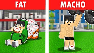 From FAT to MACHO STORY in Minecraft! | OMOCITY (Tagalog)
