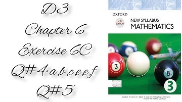 Exercise 6C Q#4,5 complete parts Oxford NSM ||Coordinate and geometry|| D3 Math Solutions chapter 6
