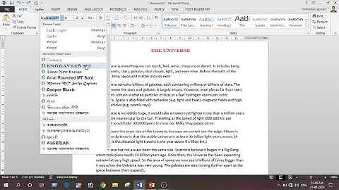 Advance Features of Word Processor Lesson 1