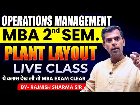MBA 2nd Sem | Operations Management | Live Class | MBA 2 Sem Class | Rajnish Sharma Sir | #mba