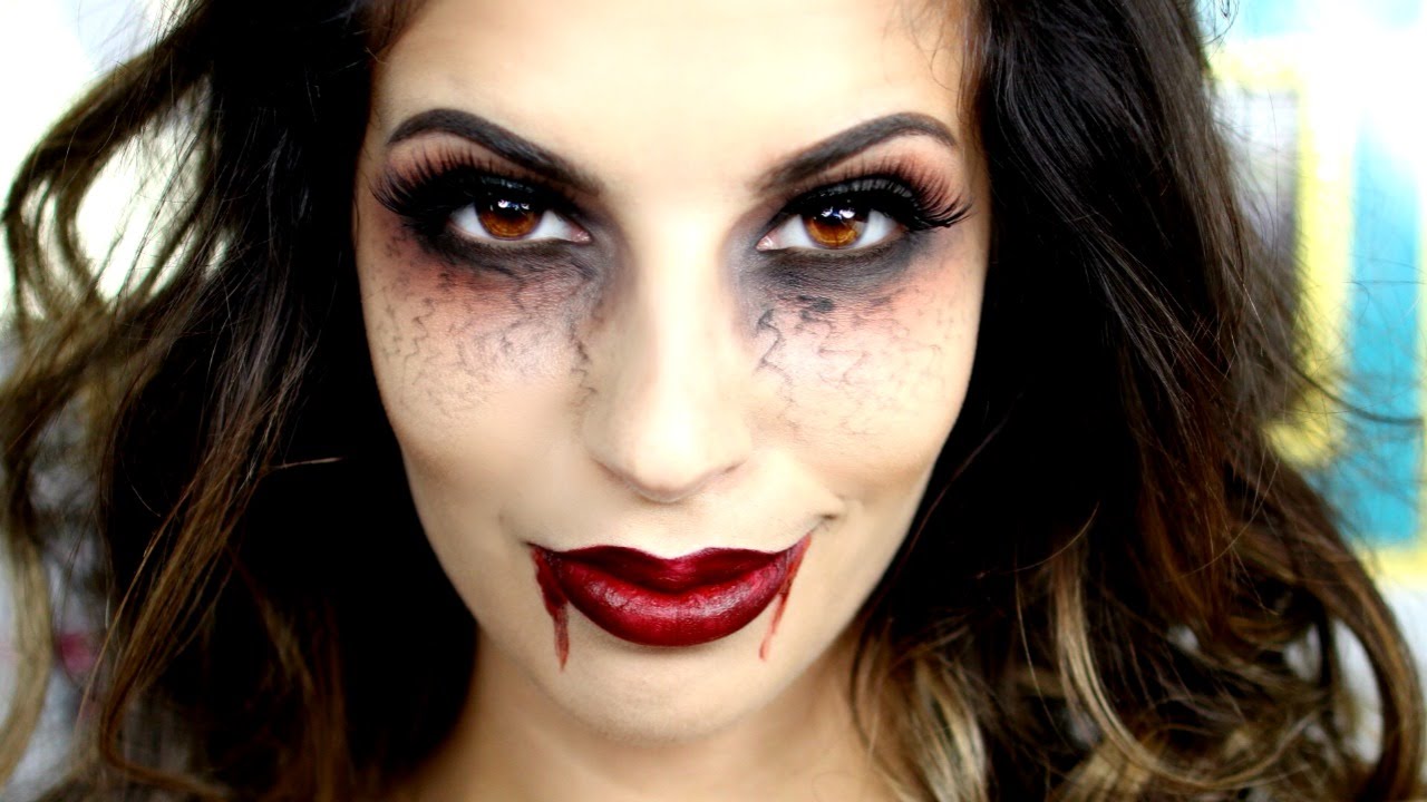 Last Minute Halloween Vampire Makeup 2015 - YouTube