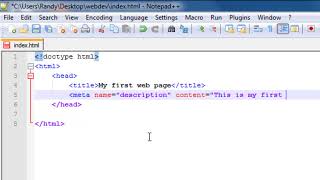 HTML and CSS Tutorial Video 2 - Creating our first HTML Document