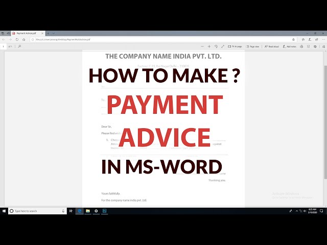 How To Make Payment Advice In Word | Payment Advice | Remittance advice - YouTube customer-remittance-advice-format-samples-word-document-download
