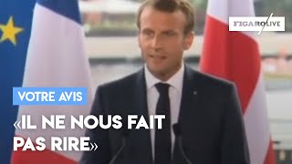 L'humoriste Macron ne fait pas rire les internautes du Figaro