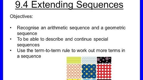 9.4 Extending Sequences