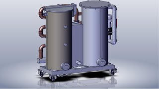 Assembly of a wood gasifier with Solidworks composer