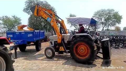 Agri Bull Loader On Eicher 485 #eicher #backhoeloader #bull #bulldozer