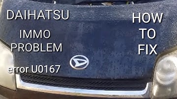 Daihatsu immo problem. Error U0167. engine won
