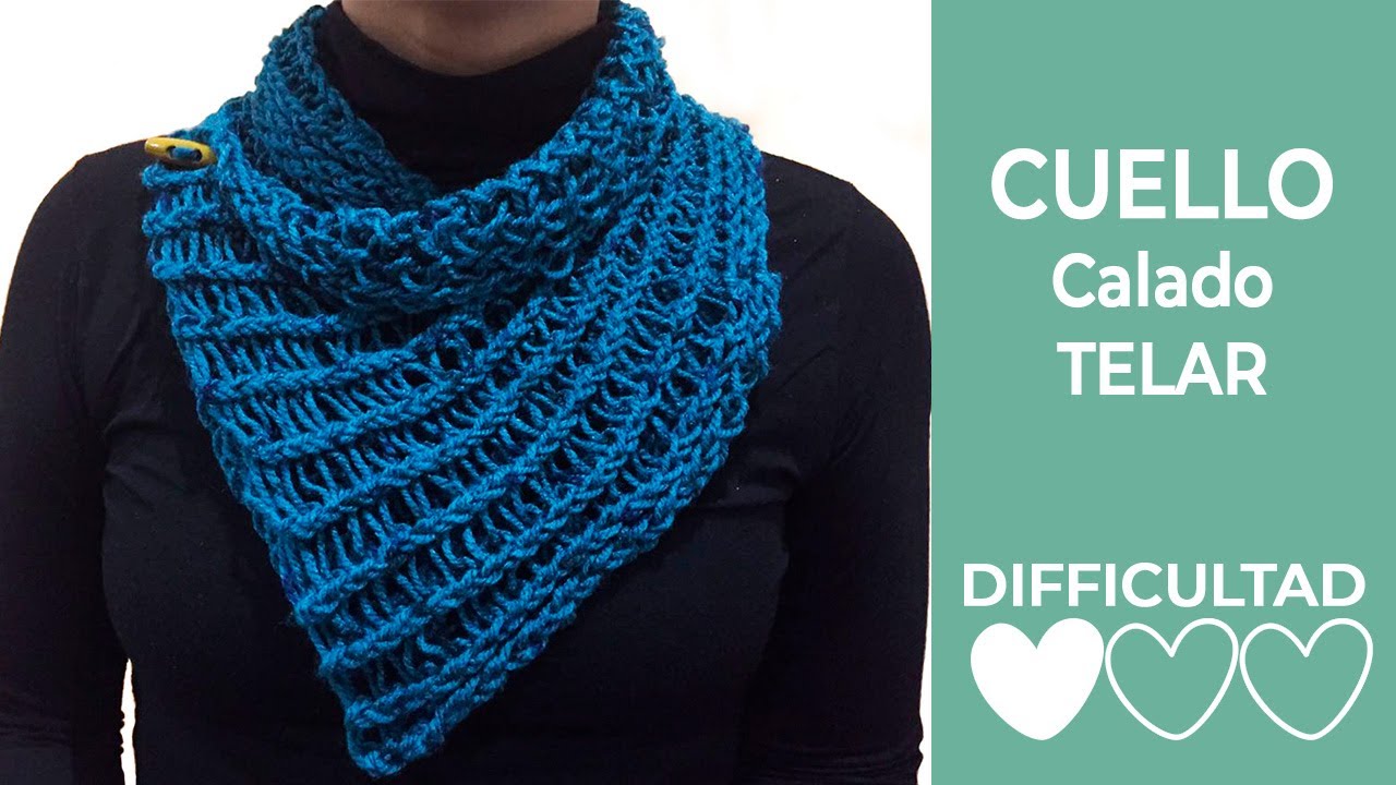 CUELLO CALADO EN TELAR RECTANGULAR - Patrón gratis