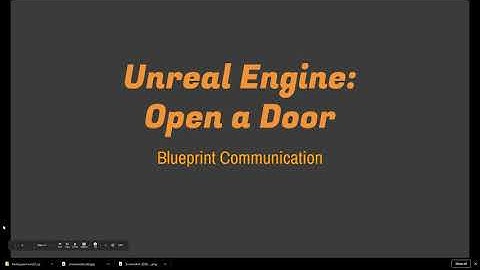 Unreal Engine: Open a Door - Blueprint Communication