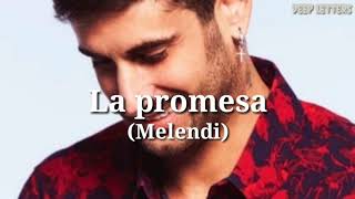 Video thumbnail of "La promesa-Melendi (Letra)"