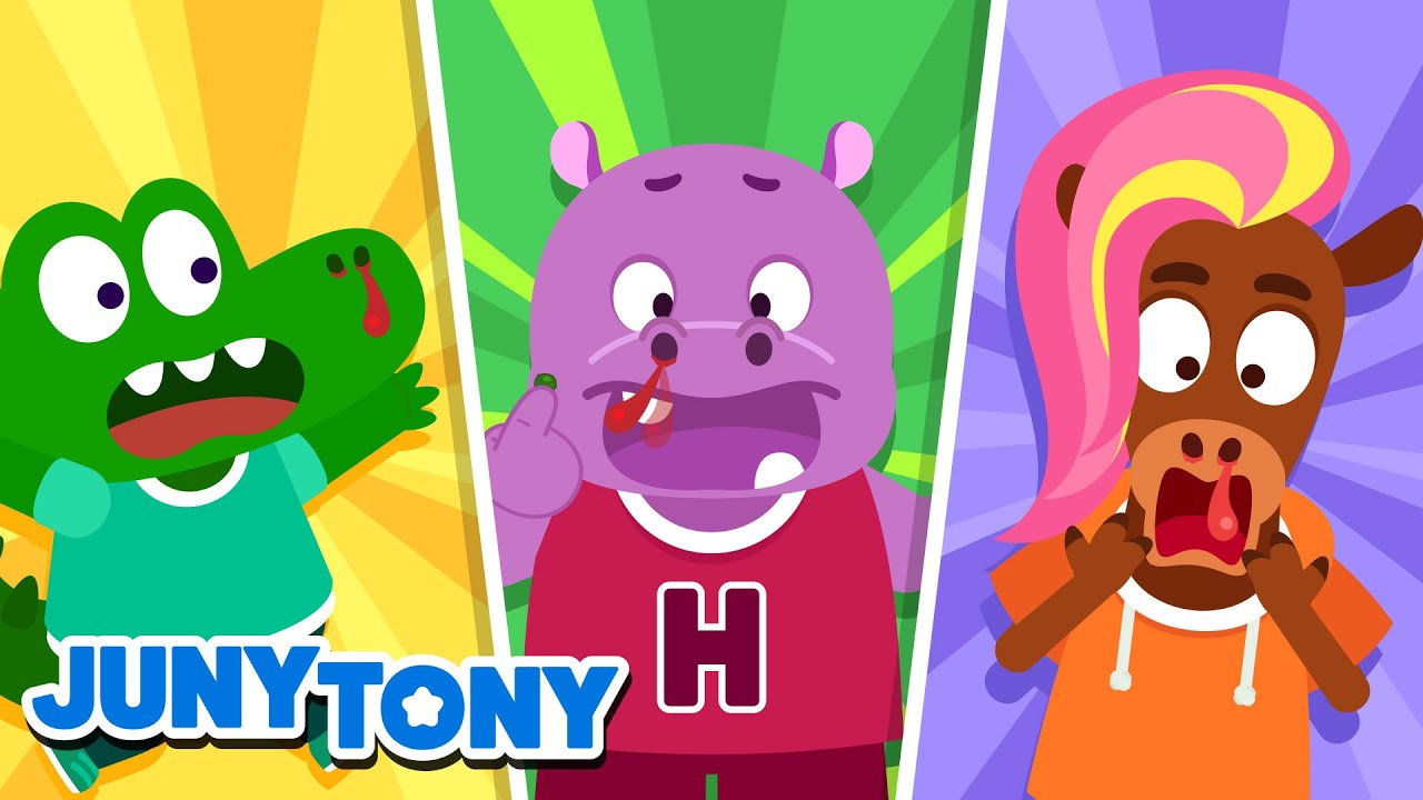 Ah, Não! Meu Nariz Está Sangrando! 🚨 | Primeiros Socorros para Crianças | Música Infantil JunyTony