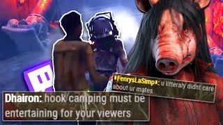 SALTY ZARINA ASKS TWITCH CHAT IF HOOK CAMPING IS FUN... | Dead By Daylight Killer Gameplay screenshot 4