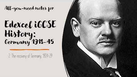 History Edexcel IGCSE Germany notes | Part 2/5: Germany