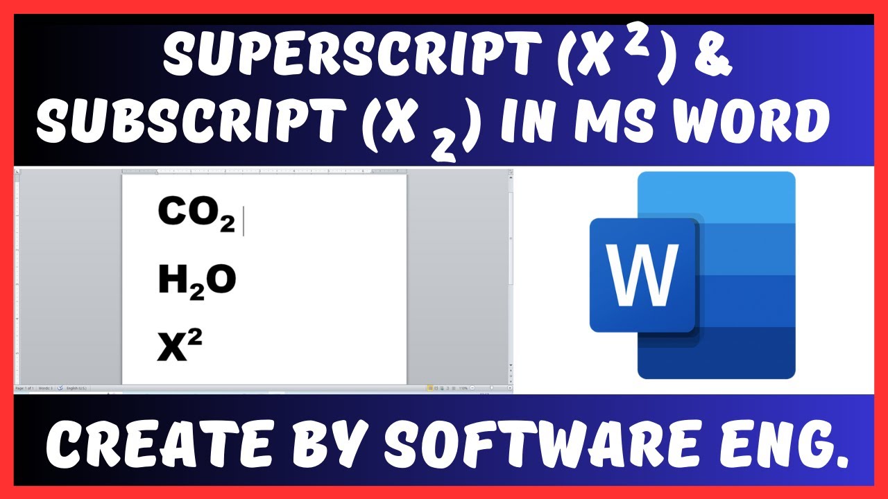 Superscript and Subscript Option in Microsoft Word