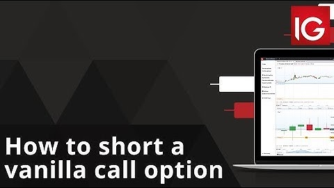 How to short a vanilla call option | How to trade with IG