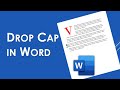 How to Add Drop Cap in Word | MS Word Tutorial