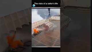 💦The risks of a sailors like💦 #ship #ocean #fyp