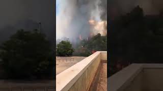 Le prime immaggini dell incendio in centro di Piazza Armerina