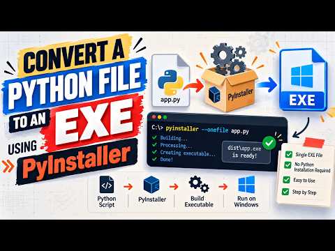 How to Convert a Python file to an exe using PyInstaller | Convert Python file to exe