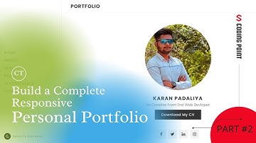 Build a Complete Responsive Personal Portfolio using PHP, HTML,CSS,JAVASCRIPT || PART #2 Coding