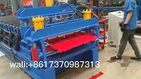 double layer trapezoidal glazed tile roof forming machine
