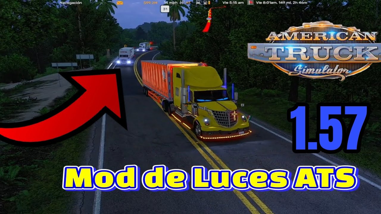 Mod de luces Faros Trafico y Camiones ATS 1.57