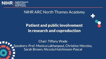 Patient and public involvement in research and coproduction