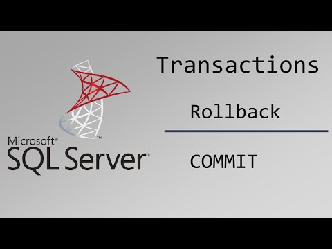 Video: ¿Cuál es el uso de la transacción Commit en SQL Server?
