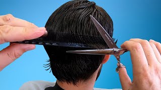 How to cut men's hair with scissors screenshot 1