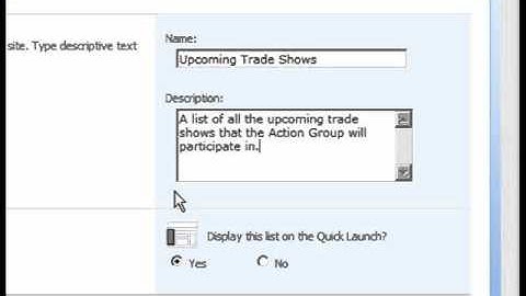 SharePoint Shepherd 2007 - Create A Custom List