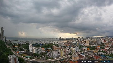 Relaxing Landscape Livecam (Beach, Sky, and City) with lofi BGM (2025-10-10) @ Pattaya