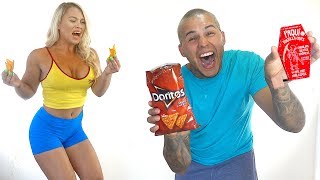 World's hottest chip challenge!!! 1 challenge! (carolina reaper) do
not try this! mystery wheel of peppers ghost , ca...