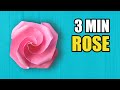 Easy origami rose in 3 minutes fastest on youtube