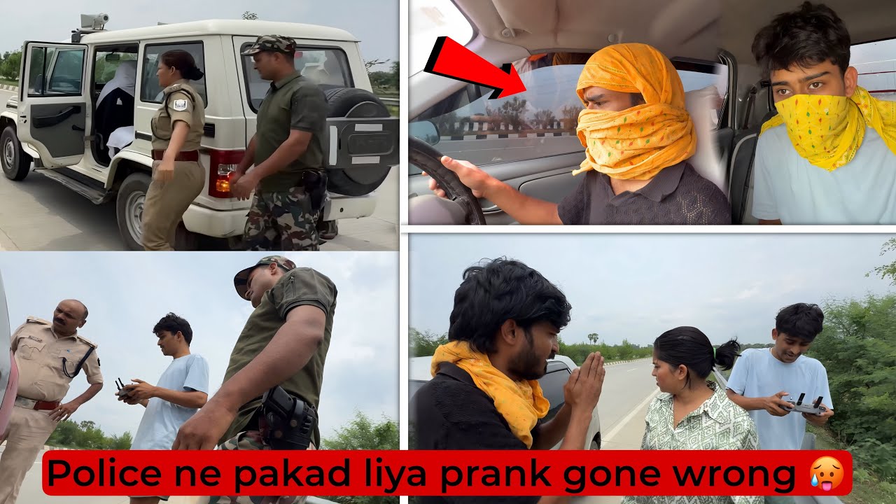 police ne pakad liya road pe 😰😰 | prank on Ginni gone wrong | part-1