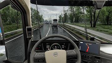 4K Realistic Mod Ultra Graphic Rainy |Euro Truck Simulator 2 1.56 Snowymoon Mod Gameplay