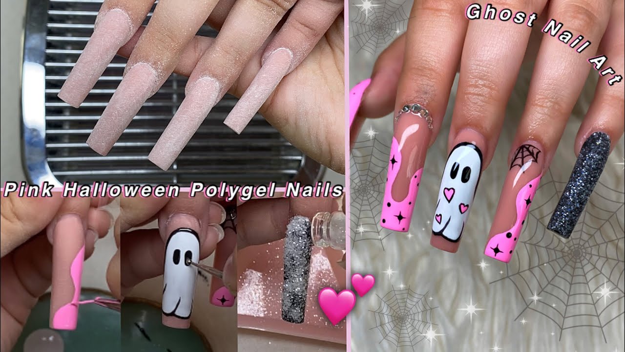 halloween ghost nail designs