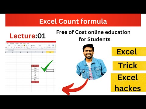 COUNT Formula In Excel 2013 With Practical | urdu , hindi | count function | Sir Luqman Computer