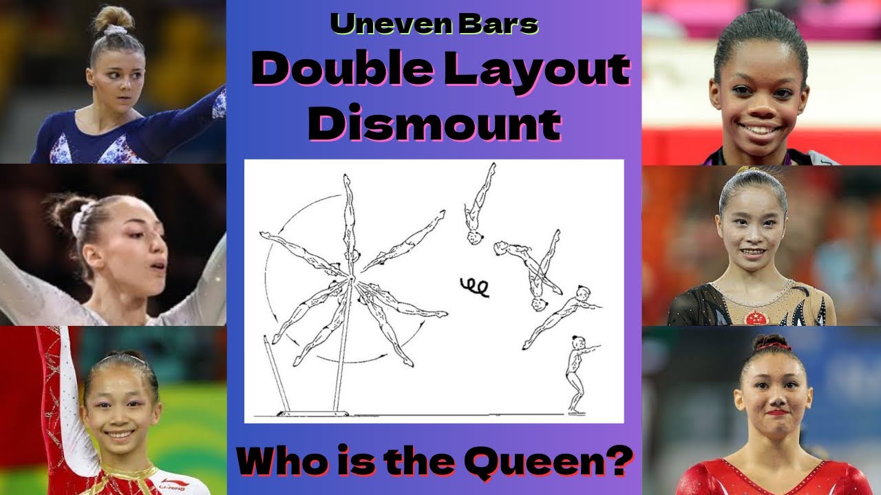 Uneven bars “Double Layout Dismount”who is the best??