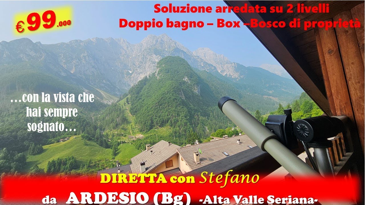 ALTA VALLE SERIANA - ARDESIO (BG), soluzione su 2 livelli arredata e con box €99.000