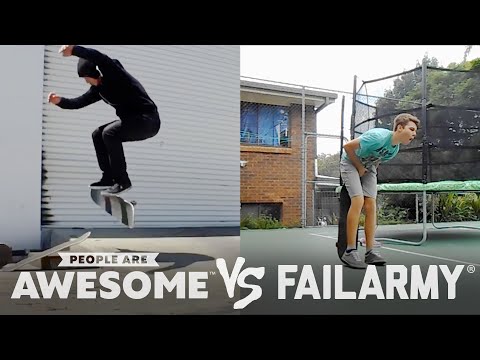 Wins Vs. Fails! High Kicks, Sand Dune Backflips, Jumprope & More | People Are Awesome Vs. Fail Army