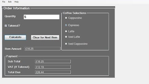 How to Create an Ordering Systems In Visual Basic .NET