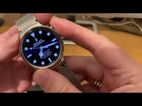 Free Rolex Oyster Perpetual Submariner Watch Face for Wear and Tizen OS - YouTube