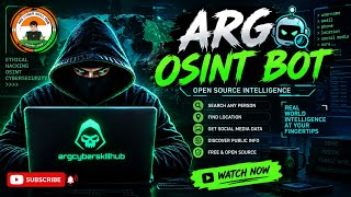 How to Make an OSINT Bot 🔥 | IP Recon, Domain, Username & Email Scanner | ARG Cyber Skill Hub