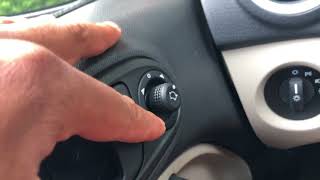 FORD FIESTA - Side view mirror controls and how to use them