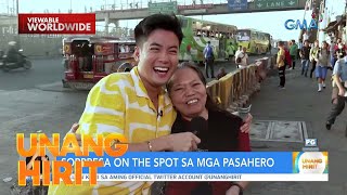 Sorpresa on the Spot sa mga pasahero sa Quezon City! | Unang Hirit